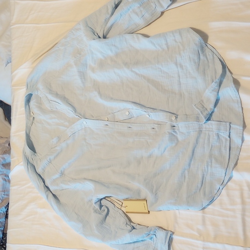 Wilfred Pleasantly Classic Light Blue light cotton top, L